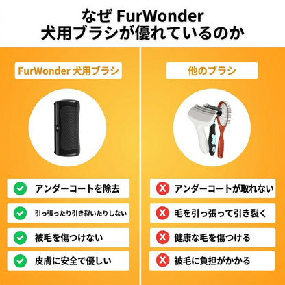 𝐁𝐕𝐉® セルフクリーニング式犬用ブラシ – 優しい抜け毛ケア＆グルーミングツール（抜け毛・もつれ・アンダーコート除去）