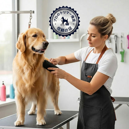 𝐁𝐕𝐉® セルフクリーニング式犬用ブラシ – 優しい抜け毛ケア＆グルーミングツール（抜け毛・もつれ・アンダーコート除去）
