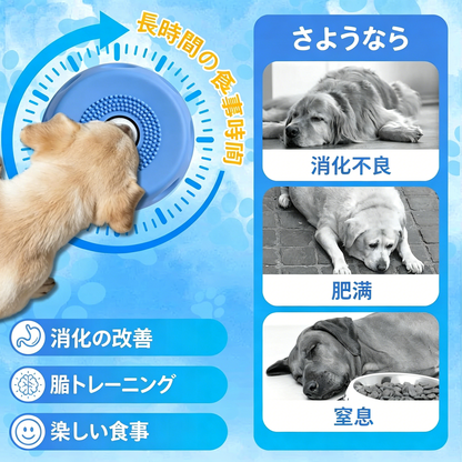 🔥🔥 𝑰𝑬𝒀® スローフィーダー犬用ボウル（転がるボール付き）– 大型・中型・小型犬対応 🐕‍🦺