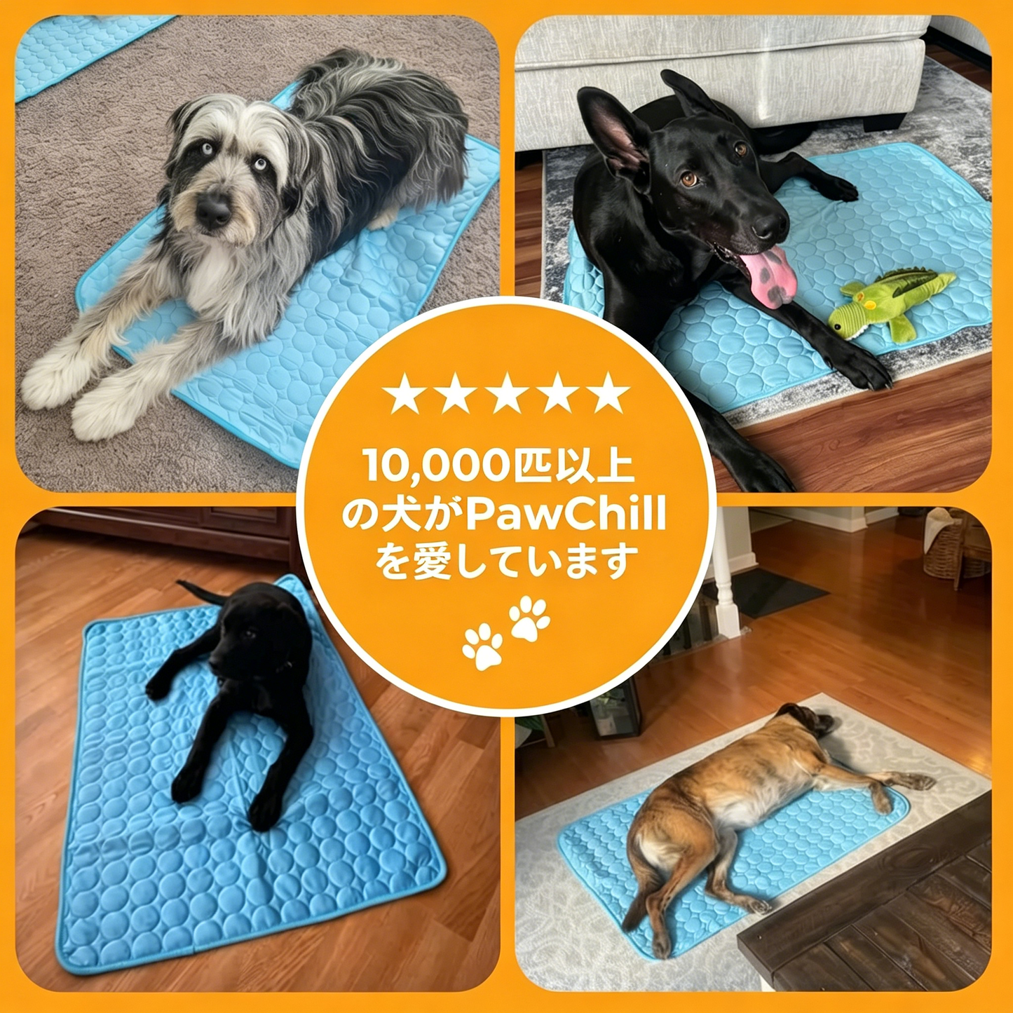 𝑵𝒂𝒘𝒂𝒓𝒖® クーリングマット – 犬・猫のための瞬間冷却マット、暑い夏に快適なセルフクーリングペットマット 🐶🐱❄️