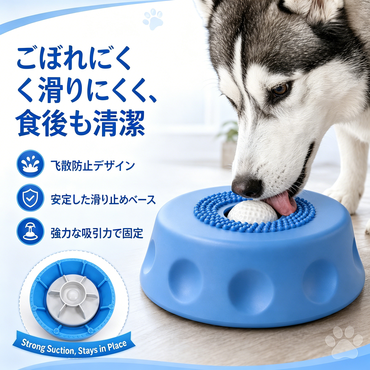 🔥🔥 𝑰𝑬𝒀® スローフィーダー犬用ボウル（転がるボール付き）– 大型・中型・小型犬対応 🐕‍🦺