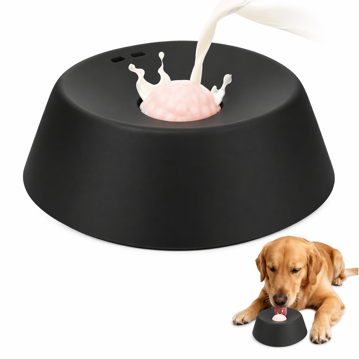 🔥🔥 𝑰𝑬𝒀® スローフィーダー犬用ボウル（転がるボール付き）– 大型・中型・小型犬対応 🐕‍🦺